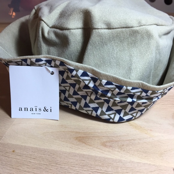 Anais & I Beige/Taupe Pattern Summer Hat - Picture 2 of 2